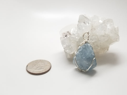 Celestite pendant