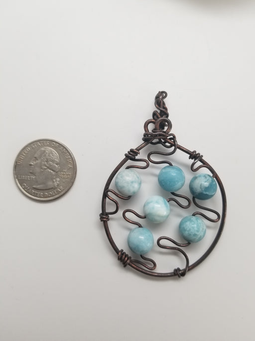 Larimar bead design Pendant