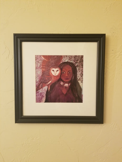 Framed Print of Painting, titled Reflecting