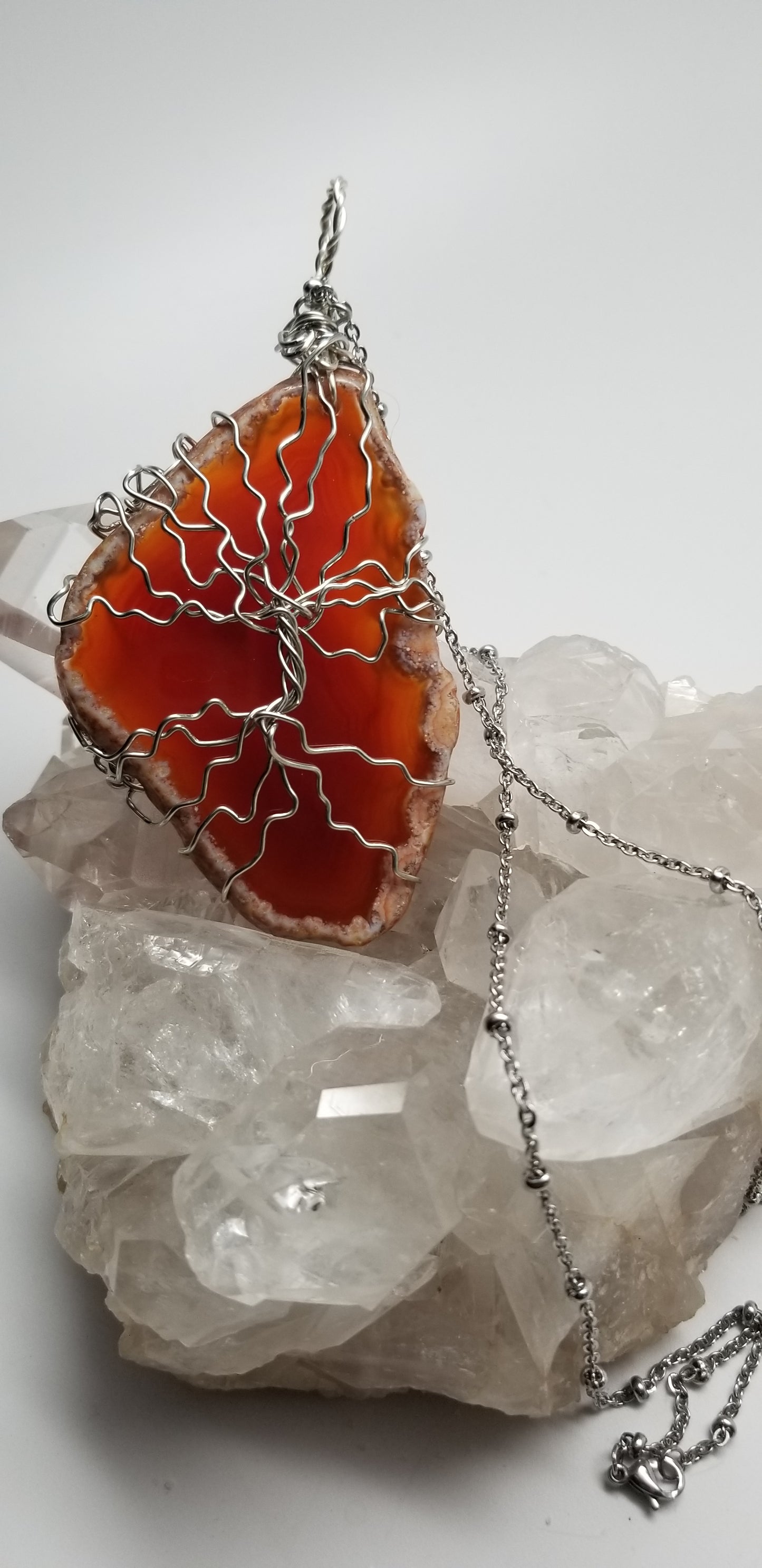 Tree of Life Agate Pendant