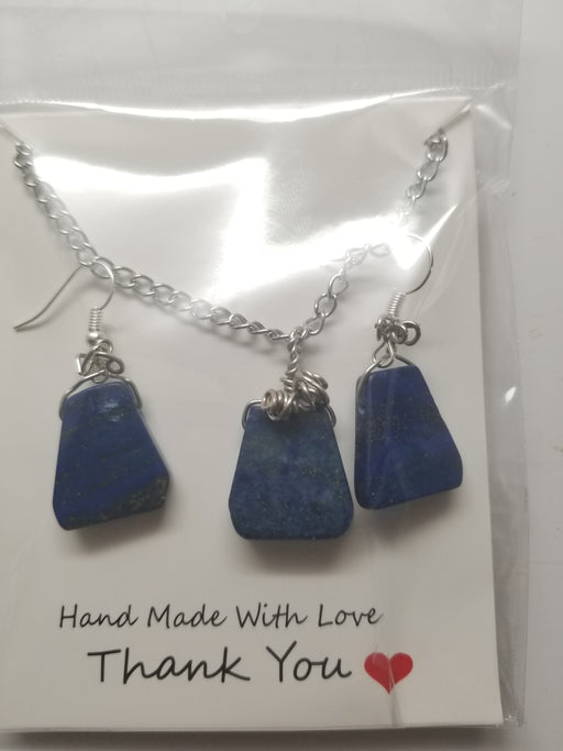 Lapiz lazuli  Pendant and Earrings